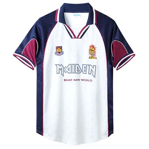 Camiseta Iron Maiden x West Ham Retro Replica Segunda Ropa 1999/2001